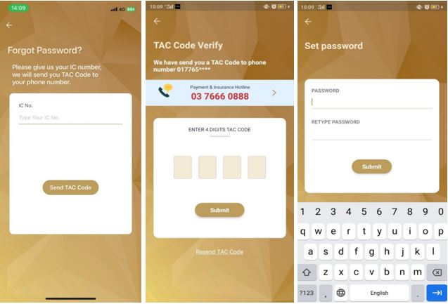 Password JomAuto Chailease Berjaya App